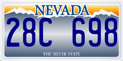 NV license plate 28C698