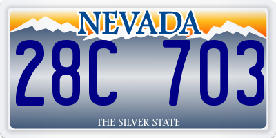 NV license plate 28C703