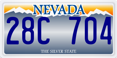 NV license plate 28C704