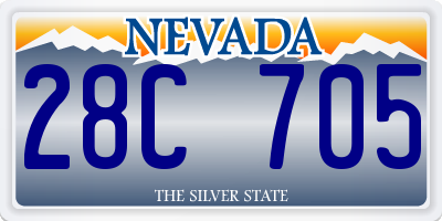 NV license plate 28C705