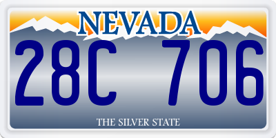 NV license plate 28C706