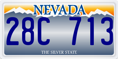 NV license plate 28C713