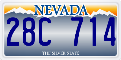 NV license plate 28C714