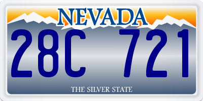NV license plate 28C721