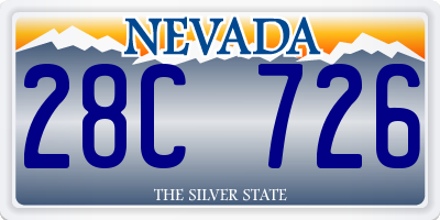 NV license plate 28C726