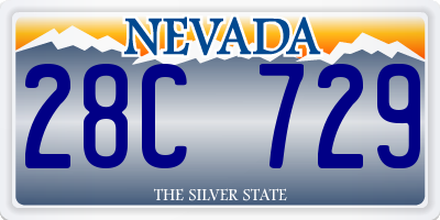 NV license plate 28C729