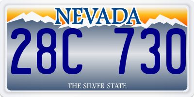 NV license plate 28C730