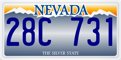 NV license plate 28C731