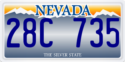NV license plate 28C735