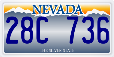 NV license plate 28C736