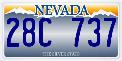 NV license plate 28C737