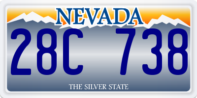 NV license plate 28C738