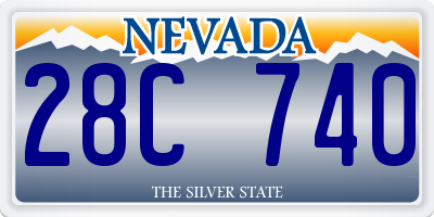 NV license plate 28C740