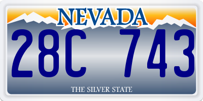 NV license plate 28C743