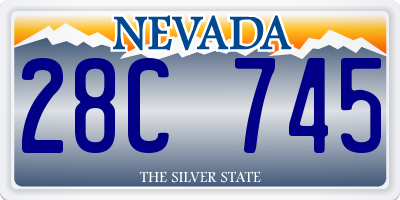 NV license plate 28C745