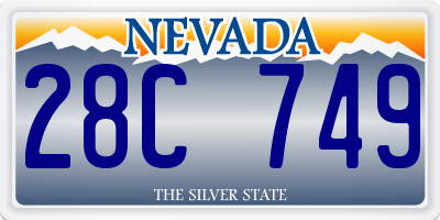 NV license plate 28C749