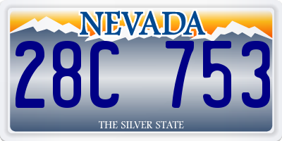 NV license plate 28C753