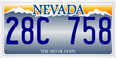 NV license plate 28C758