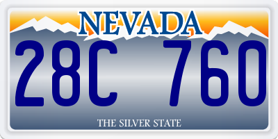 NV license plate 28C760
