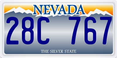 NV license plate 28C767