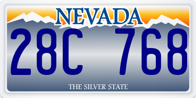 NV license plate 28C768