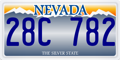 NV license plate 28C782