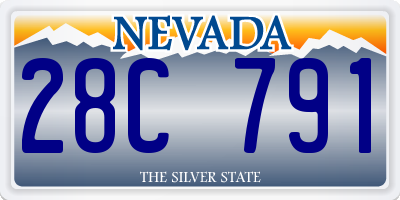 NV license plate 28C791