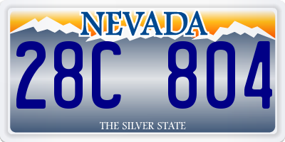 NV license plate 28C804