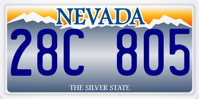 NV license plate 28C805