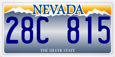 NV license plate 28C815