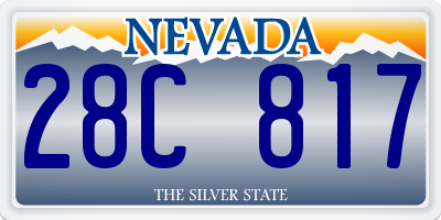 NV license plate 28C817