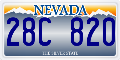 NV license plate 28C820