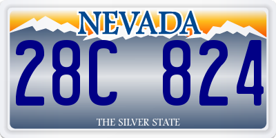 NV license plate 28C824