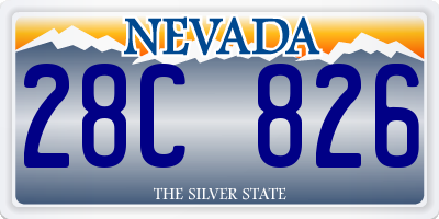 NV license plate 28C826