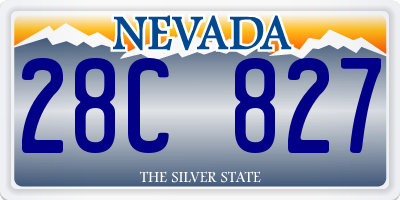 NV license plate 28C827