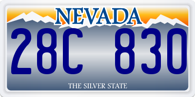 NV license plate 28C830