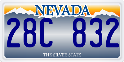 NV license plate 28C832