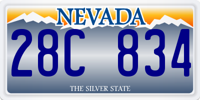 NV license plate 28C834