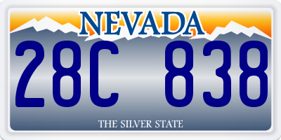 NV license plate 28C838