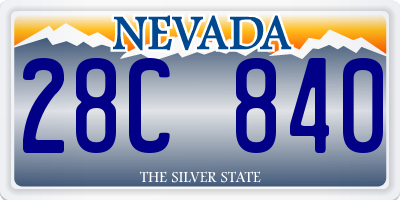 NV license plate 28C840