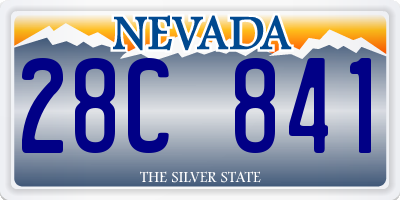 NV license plate 28C841