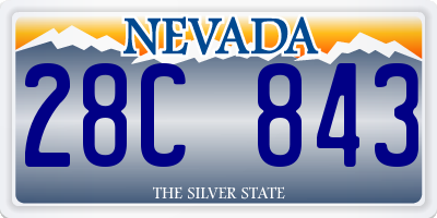 NV license plate 28C843