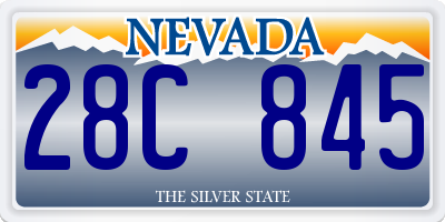 NV license plate 28C845