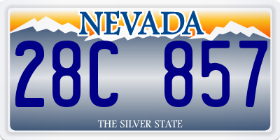 NV license plate 28C857