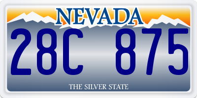 NV license plate 28C875