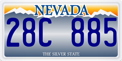 NV license plate 28C885