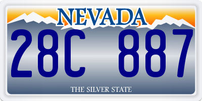NV license plate 28C887