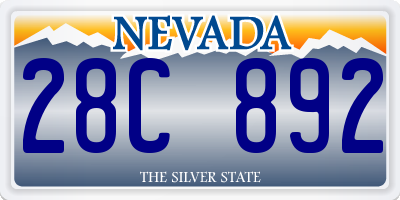 NV license plate 28C892