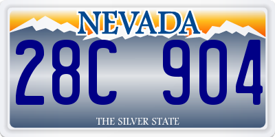 NV license plate 28C904