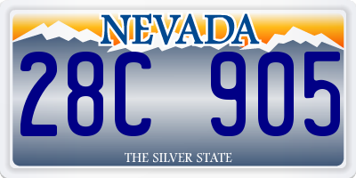 NV license plate 28C905